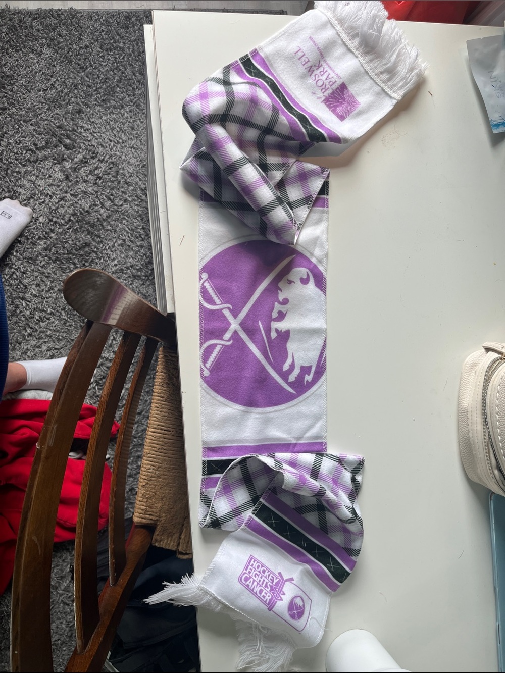 Buffalo Sabres Cancer Awareness Scarf